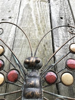 Mooie decoratieve vlinder, wanddecoratie, gemaakt van metaal - 6