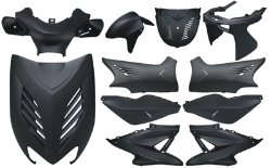 Kappenset Plaatwerk Yamaha Aerox DMP MAT ZWART 11-dlg