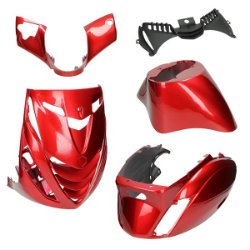 Kappenset Piaggio Zip 2000 Sp audi bordeaux red 5 Dlg
