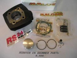 Cilinder 70 cc 45.5 Malossi Peugeot Fox Honda Wallaroo Snel