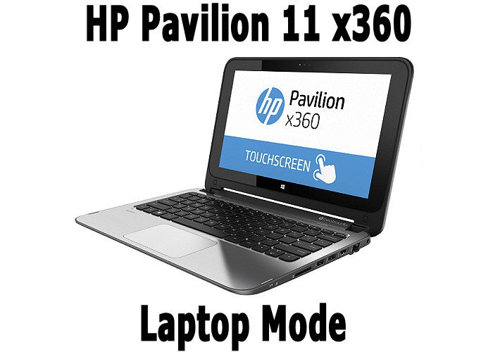 HP Laptop, 11,6" Touchscreen, Tablet, QC, 120GB SSD, 4GB W10 - Afbeelding 2