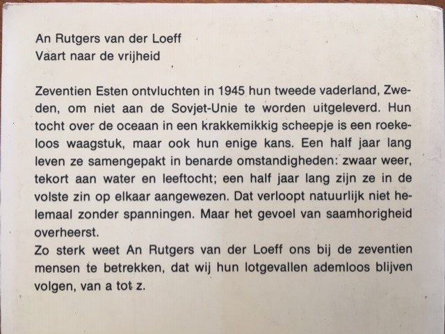 Vaart naar de vrijheid - An Rutgers van der Loeff - Afbeelding 2