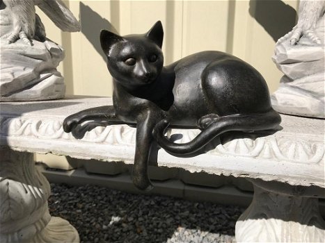 1 sculptuur kat uit Polystein , poes ,kat - 0