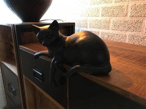 1 sculptuur kat uit Polystein , poes ,kat - 3