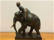 1 Skulptur olifant met ruiter, Polystein - 2 - Thumbnail