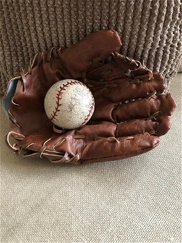 Baseball handschoen met bal als decoratie set, fraai - 0