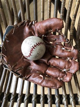 Baseball handschoen met bal als decoratie set, fraai - 2