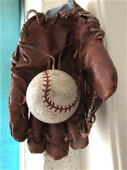 Baseball handschoen met bal als decoratie set, fraai - 4