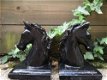 Boekensteunenset gietijzeren paardenhoofden zwart - 0 - Thumbnail