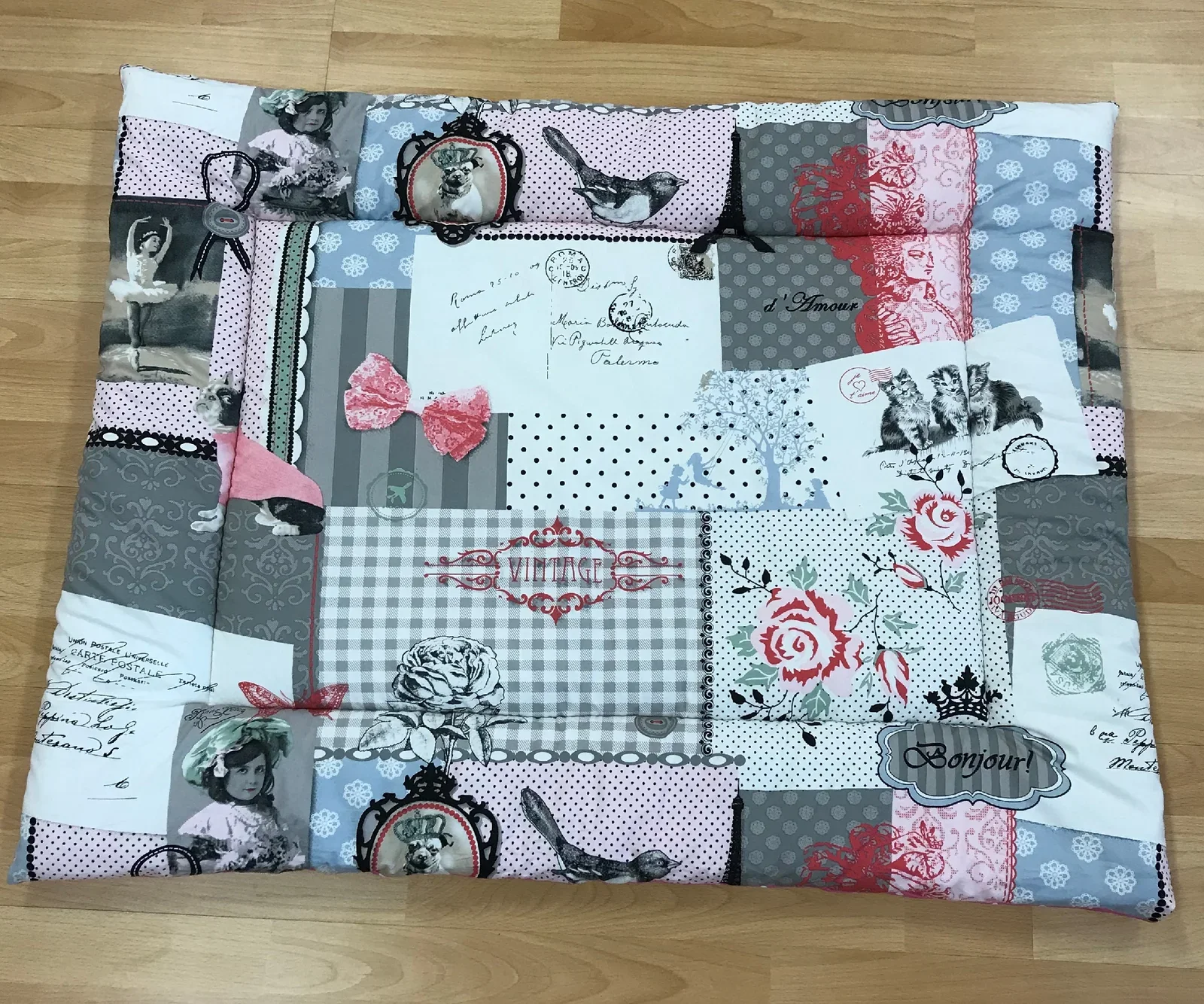 Nieuw boxkleed "French Vintage" 77 x 97 cm - nr. 1