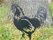 Silhouette van een haan, dierenfiguur, tuinsteker - 2 - Thumbnail