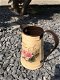 Vintage flower jug - blikje karaf, rustieke melkkan - 0 - Thumbnail