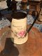 Vintage flower jug - blikje karaf, rustieke melkkan - 2 - Thumbnail
