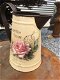 Vintage flower jug - blikje karaf, rustieke melkkan - 4 - Thumbnail