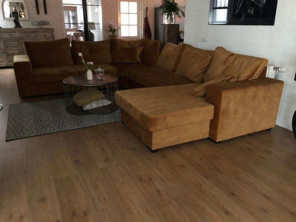 Prachtige forse nieuwe velours stoffen 4 delige U-lounge - Afbeelding 7