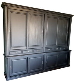 Buffetkast zwart handpainted Utrecht XL 300 x 240cm