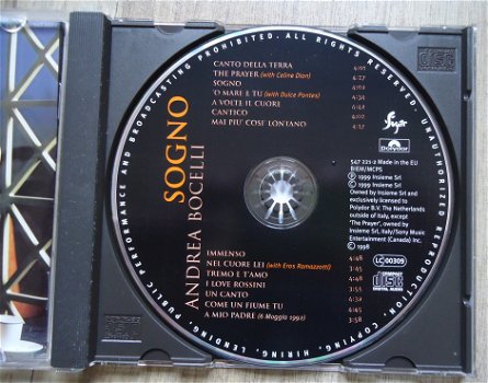 Te koop de originele CD Sogno van Andrea Bocelli. - 5