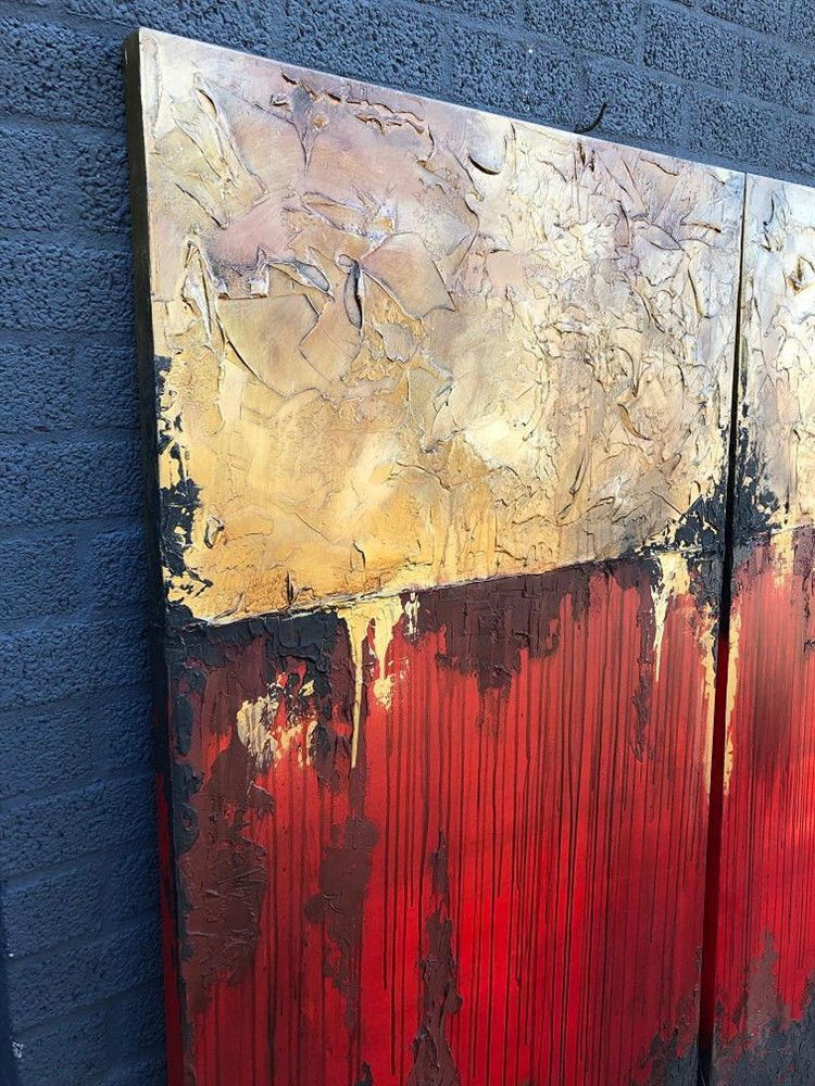 Tweeluik XXL schilderij made by Rob Hoogland. - Afbeelding 6