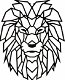 Wanddecoratie leeuw, wandornament ''Lion'', edelstaal, interieurdesign - 1 - Thumbnail