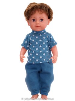 Baby Born 43 cm Jongens setje blauw/sterren