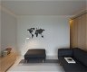 muurdecoratie, zwarte wereldkaart van hout, groot met prikkers - 3 - Thumbnail
