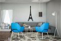 Silhouette Eiffeltoren, wanddecoratie / muurdecoratie, edelstaal, zwart - 0 - Thumbnail