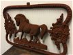 Zwaa gietijzeren wandornament -afbeelding paard - 1 - Thumbnail