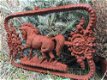Zwaa gietijzeren wandornament -afbeelding paard - 2 - Thumbnail