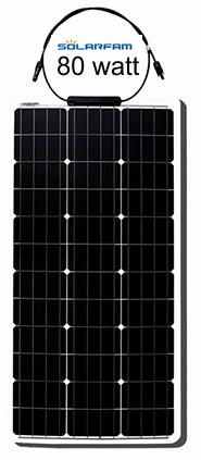 Goedkope 12V-MONO-FLEXIBLE 80W semi flexibele zonnepanelen set - Afbeelding 2