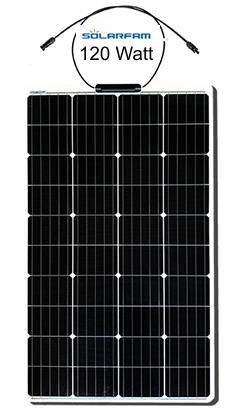 Goedkope 12V-MONO-FLEXIBLE 120W semi flexibele zonnepanelen set - Afbeelding 2
