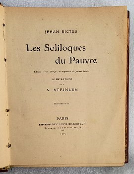 [Steinlen Reliure] Les Soliloques du Pauvre 1913 Rictus - 4