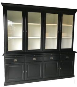 Buffetkast Dieren zwart - wit 225 x 50/40 x 225