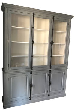 Buffetkast grijs espagnoletsluiting 190 x 50 x 240cm