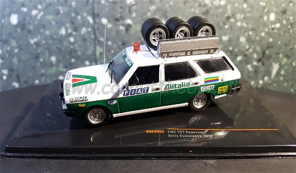 Fiat 131 panorama 1977 ALITALIA rally assistance 1:43 Ixo V457 - 0