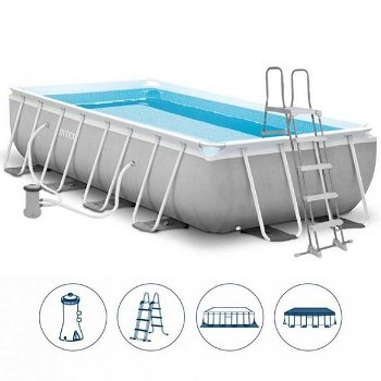 Een groot Intex zwembad met toebehoren, PREMIUM POOL SET, 488 x 244 - 0