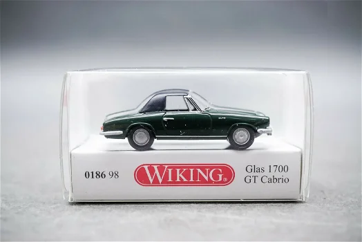 1:87 Wiking 018698 Glas 1700 GT closed Cabrio groen - 0