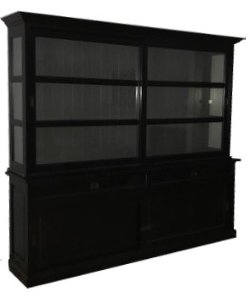 Buffetkast Montfoort 2 zwart - grijs 220 x 50/40 x 220