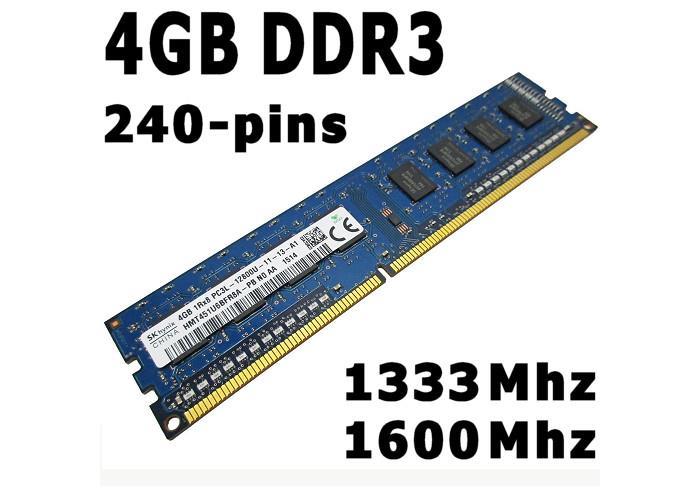 4GB DDR3 Geheugen, 1333 & 1600 Mhz, voor PC Desktops Non-ECC - Afbeelding 2