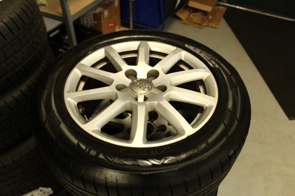 ad: 5. LM velgen Audi met zomerband 4x 225/55/16 5x110 - Afbeelding 6