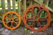 Gietijzeren stalraam -rond middel - 70 cm- zwaar - Afbeelding 2