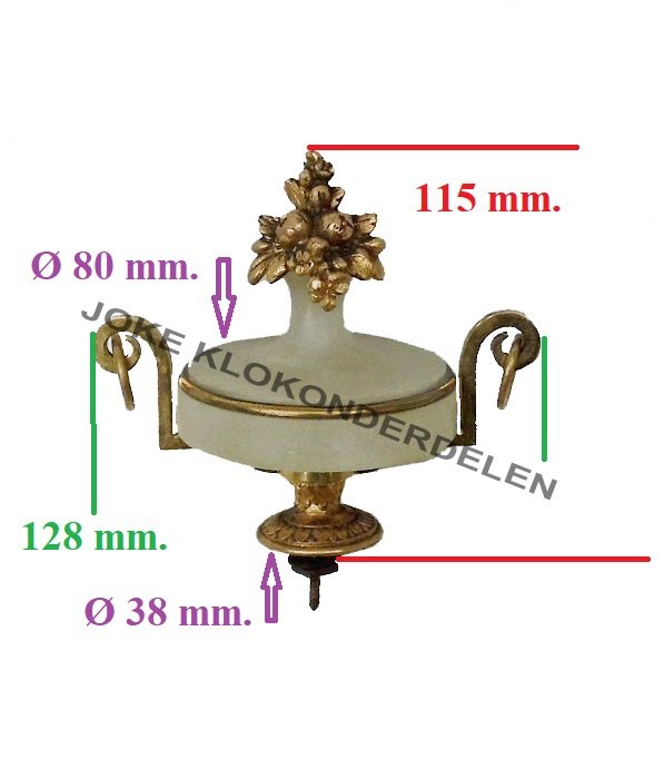 = Klokstel ornament = oud =44756 - Afbeelding 2