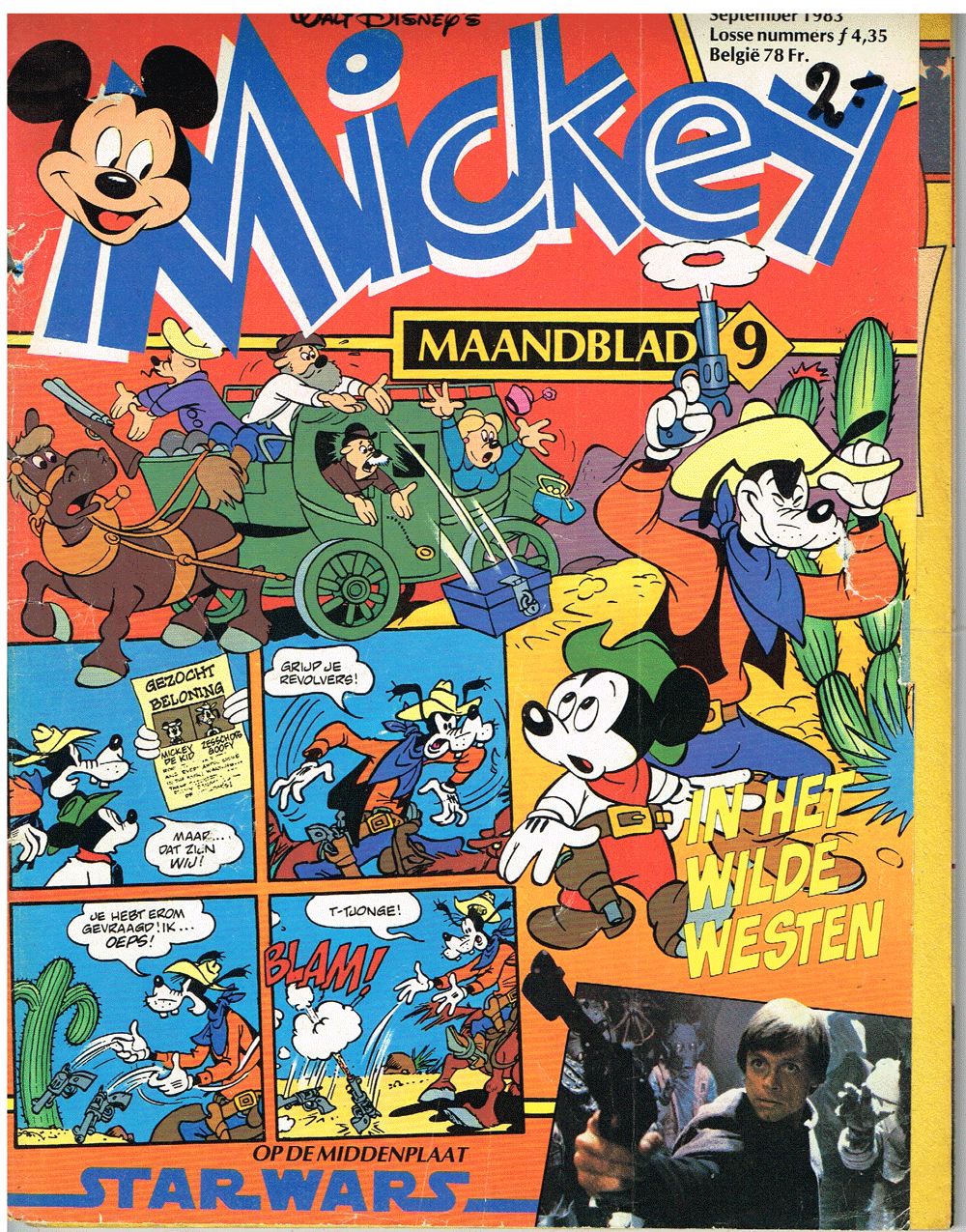 Mickey nr 9 1983 In het wilde westen hf 27 - nr. 1