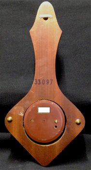 Vintage baro-/thermo,noten kl. montuur,jr, '31.5 , cm h, gst - 5