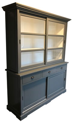 Buffetkast Vught grijs - wit 160 x 50/40 x 220cm