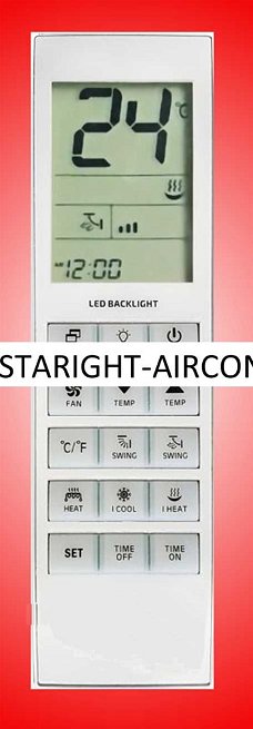 Vervangende afstandsbediening voor de airco's van Staright-Aircon