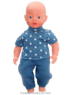 Baby Born 32 cm Jongens setje blauw/sterren