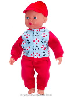 Baby Born 32 cm Jongens setje rood/ankers/boeien