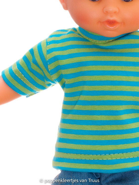 Corolle 30 cm Jongens setje blauw/streep/groen - Afbeelding 2