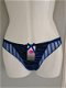 Dames String Blauw/Zwart Maat L - 0 - Thumbnail