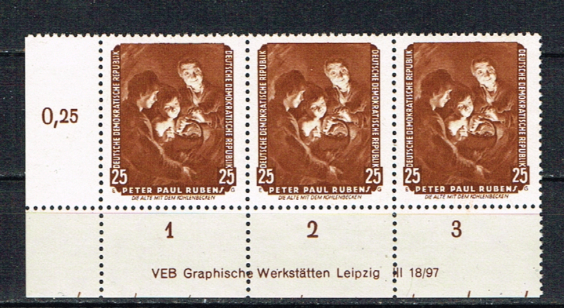 ddr-michel-696-veldeel-3 zegels met-rand pf hf 56 - nr. 1